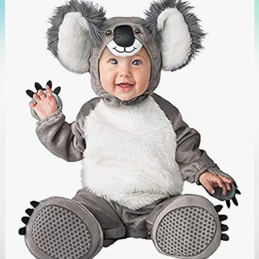 Halloween 24M Animal Koala Baby Toddler Funny Costume Cosplay Romper new